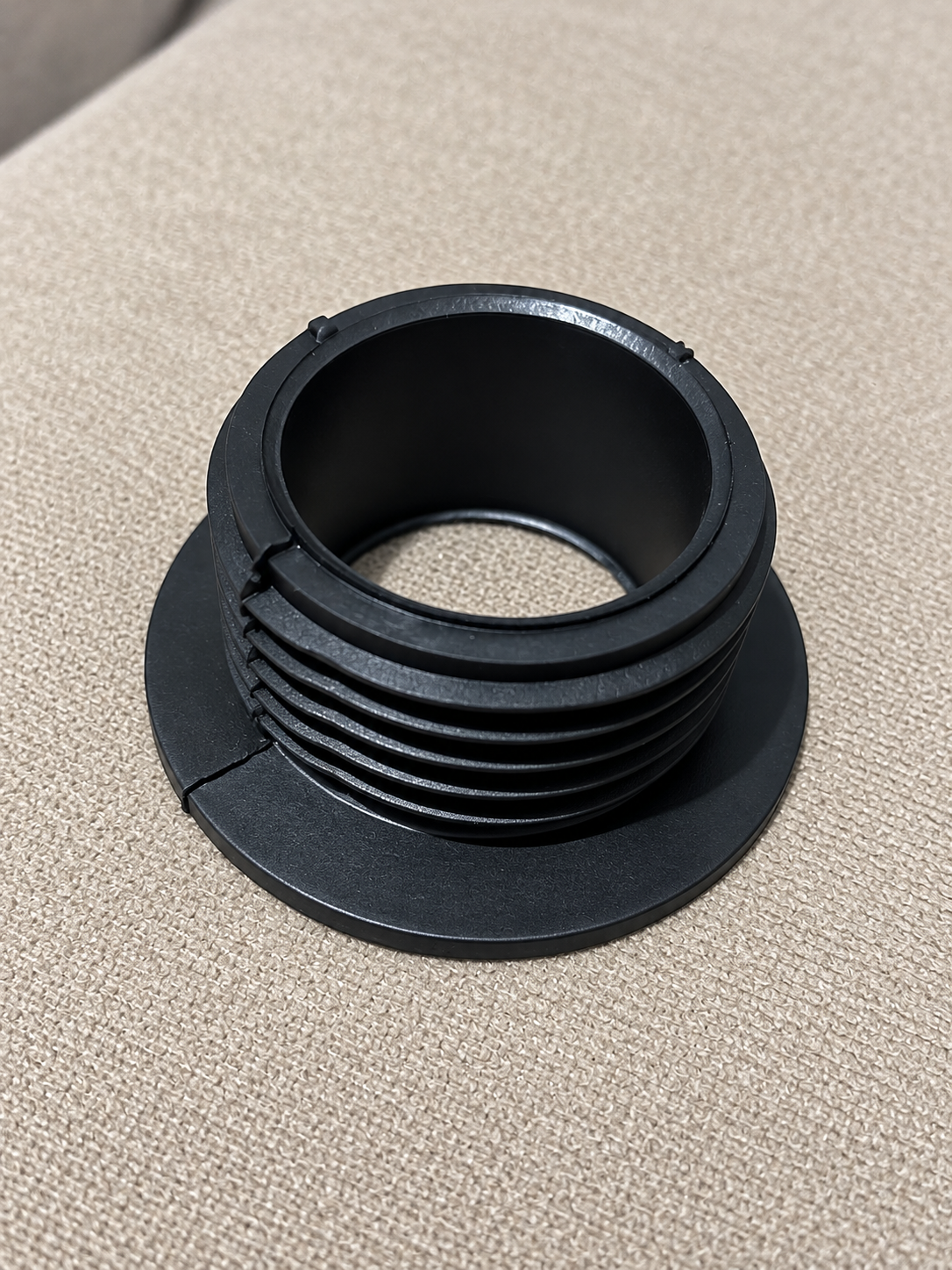 Borracha Vedação Vaso Grande Com Aba 5 Estrias (Preto)
